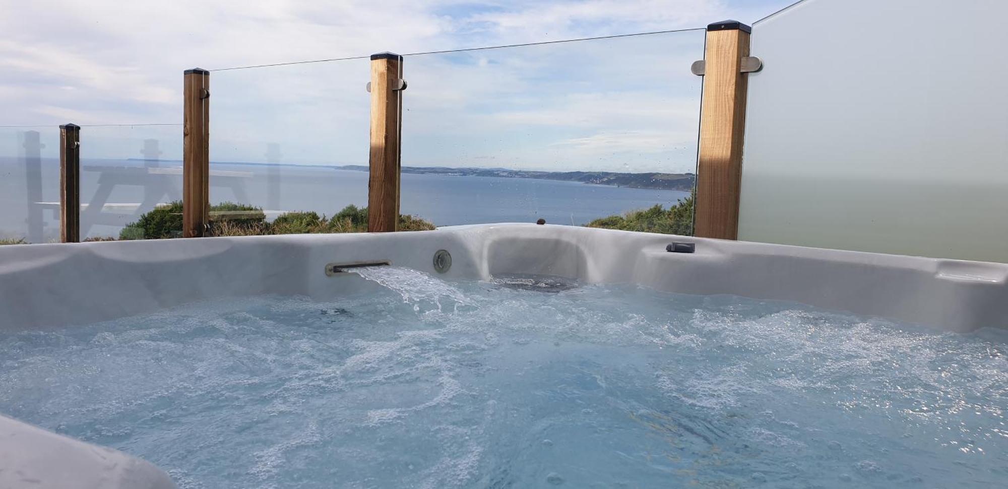Sunset Sea View Chalet With Hot Tub Torpoint Luaran gambar